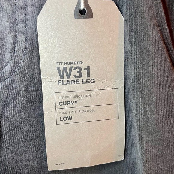 NWT Express dark gray corduroy flare pants 31 - Picture 6 of 13